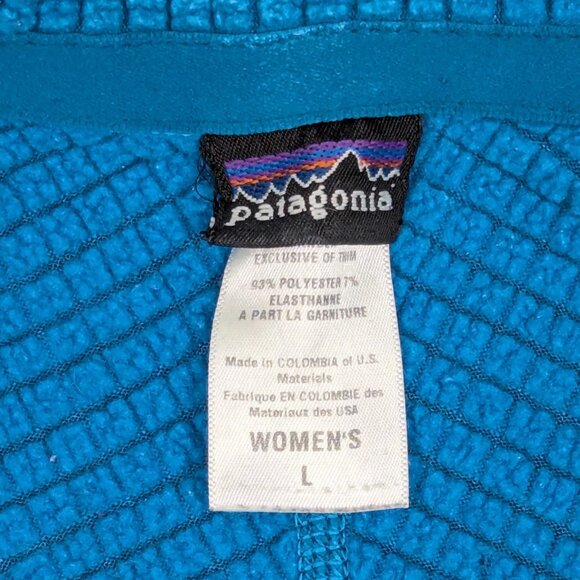 Womens R1 Size Large Blue 1/4 Zip Micro Grid Fleece - Picture 5 of 6